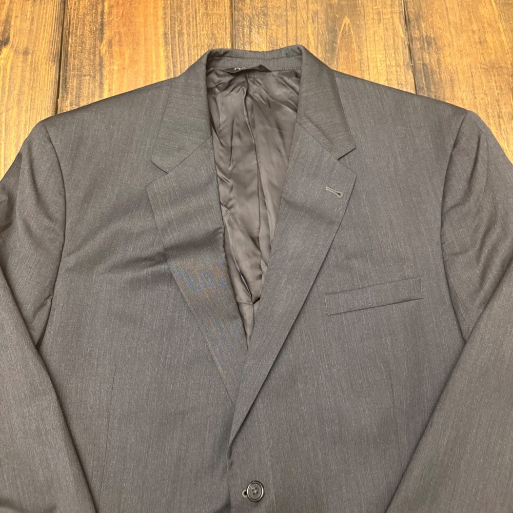 Jos A Bank Signature Collection Men's Gray Wool Blazer Jacket 48R, Formal‎ wear